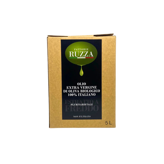 Confezione olio extravergine biologico irpino vista frontale con etichetta