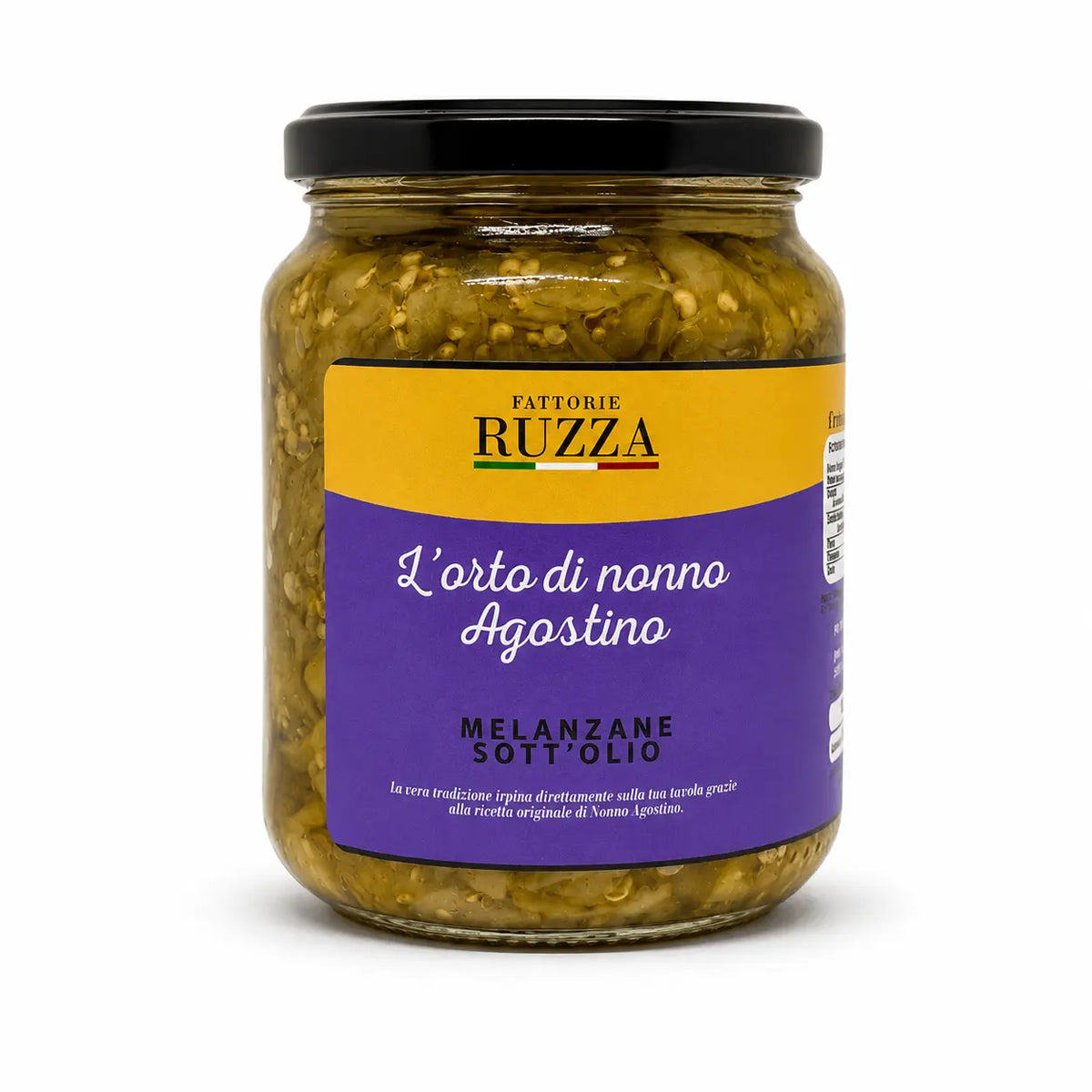 Melanzane sott'olio dell'Irpinia – L'orto di nonno Agostino, conserva artigianale Fattorie Ruzza