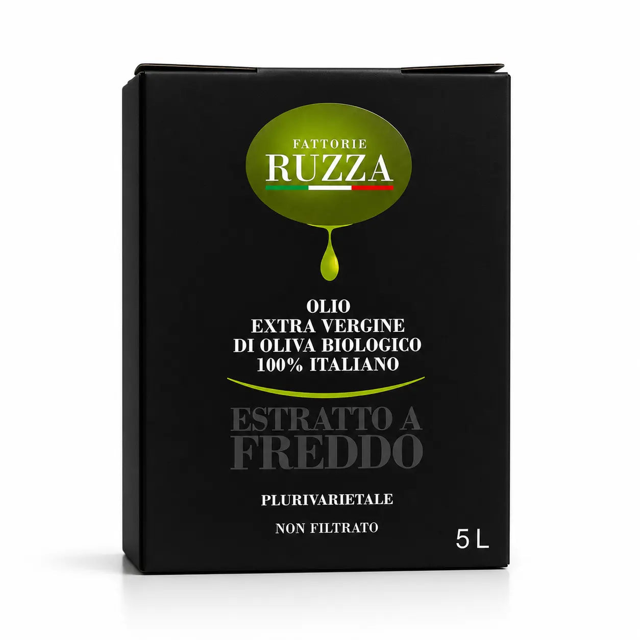 Olio EVO biologico Ravece 60% Irpinia – bag-in-box 5 litri Fattorie Ruzza, formato famiglia