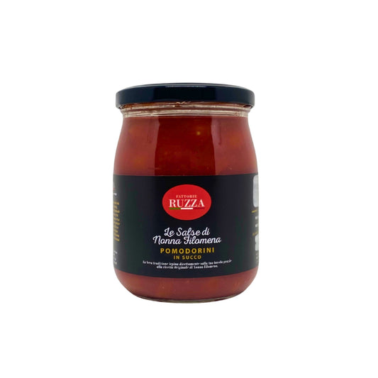 Vasetto di Pomodorini Ciliegini in Succo Fattorie Ruzza dell'Irpinia 500g