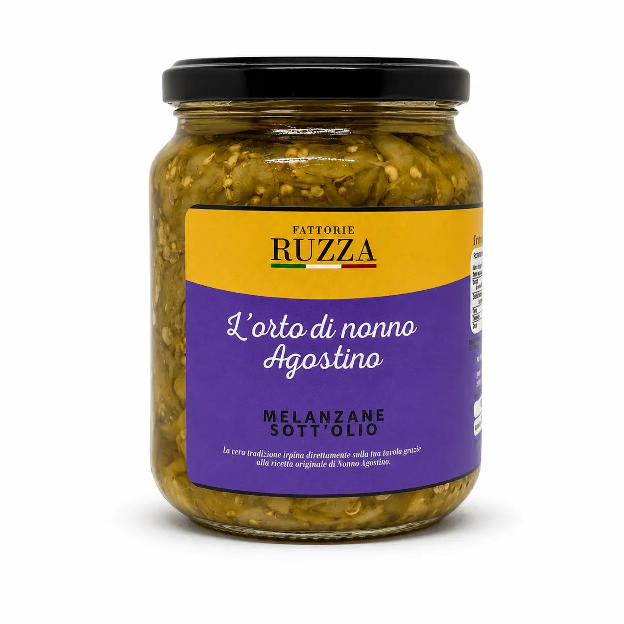 Melanzane sott'olio dell'Irpinia – L'orto di nonno Agostino, conserva artigianale Fattorie Ruzza