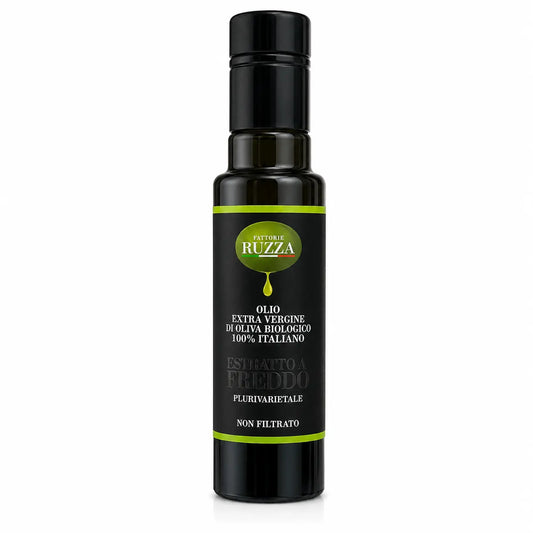 Olio EVO biologico Ravece 60% – bottiglia mignon 100 ml Fattorie Ruzza, Fontanarosa Irpinia
