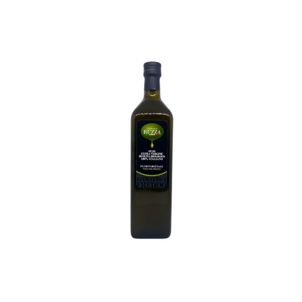 bottiglia olio extravergine biologico irpino vista frontale con etichetta